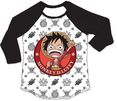 One Piece - Sd Luffy Sublimation 3/4 Sleeve Shirt L