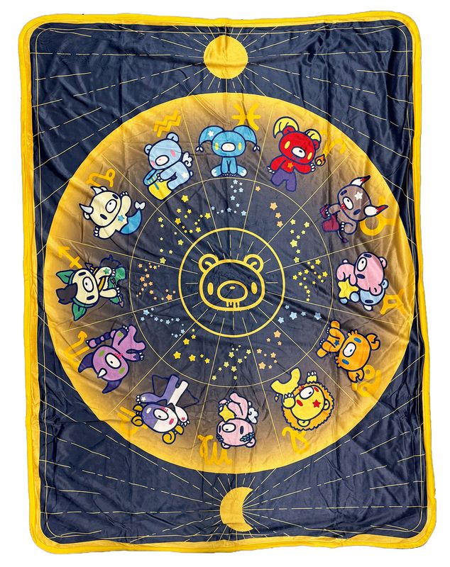 Gloomy Bear - Horoscope Style Art Throw Blanket