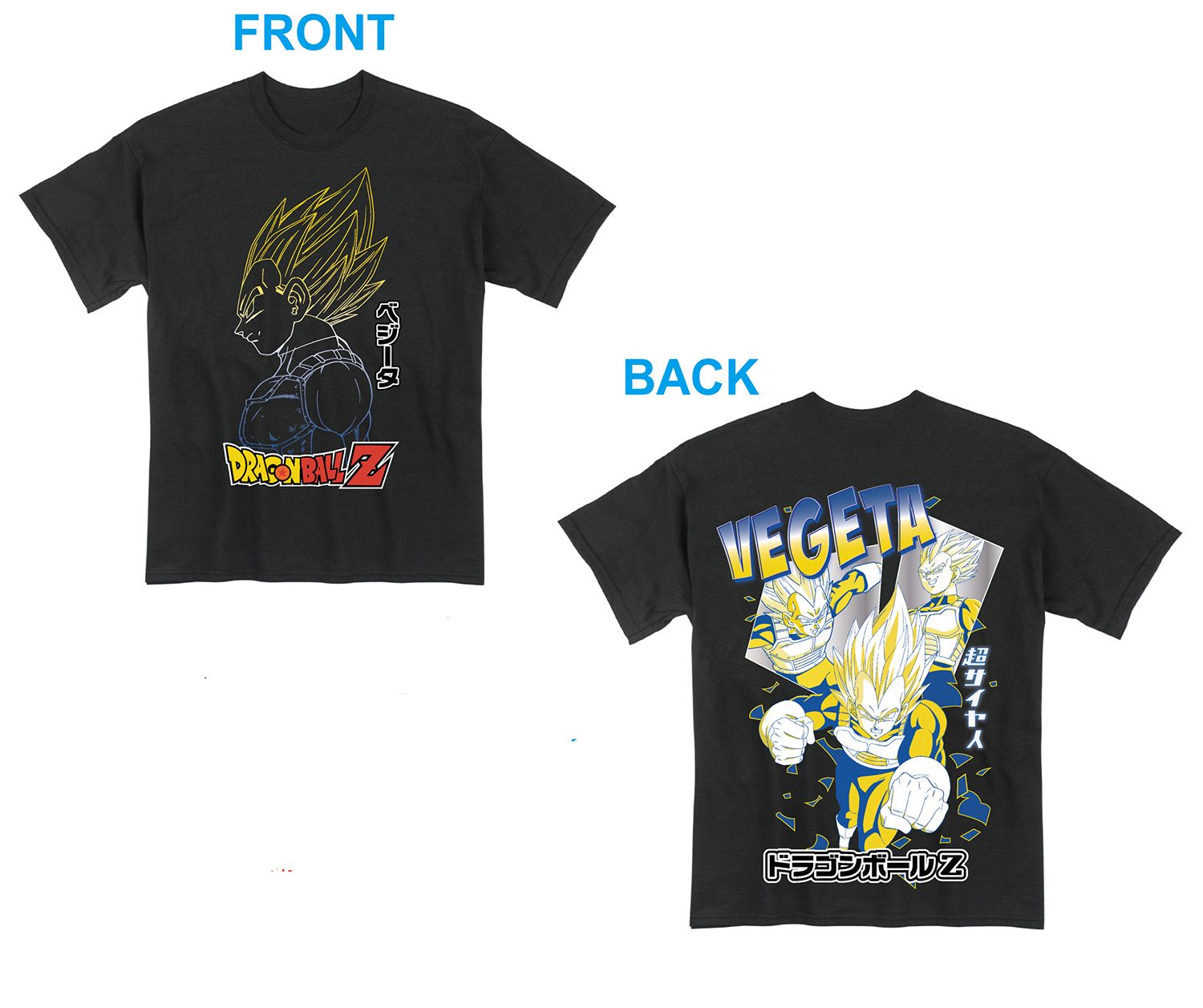 Dragon Ball Z - Super Saiyan Vegetra Black T-Shirt L