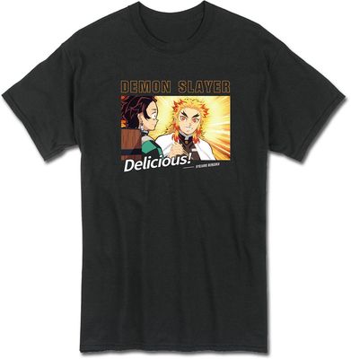 Demon Slayer The Movie- Infinty Train- Eating Rengoku Men'S T-Shirt L
