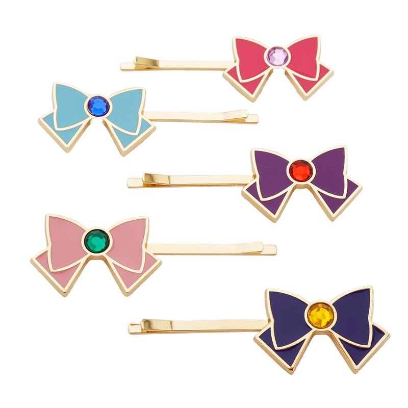 Sailor Moon R - Sailor Ribbon Style Metal Hair Clip Set