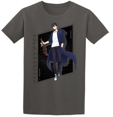 Solo Leveling - Jin-Woo Sung Men'S T-Shirt - Xl (Charcoal)