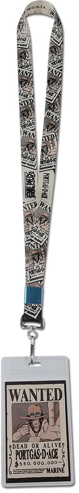 One Piece - Ace Wanted Poster Style #1 Lanyard