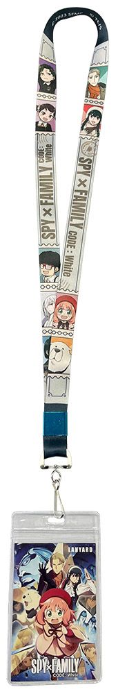 Spy X Family Code White - Group Character Postmark Style Lanyard Spy X Family Code White - Group Character Postmark Style Lanyard