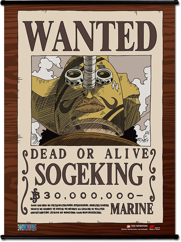 One Piece - Wanted Posters Sogeking Wall Scroll
