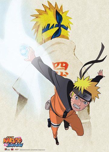 Naruto Shippuden Father & Son Wallscroll