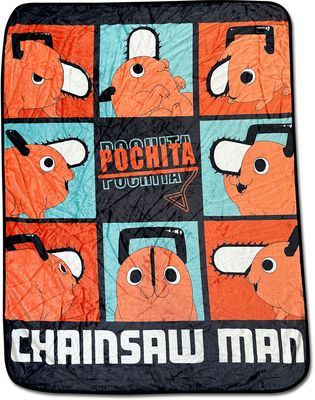 Chainsaw Man - Pochita' S Many Expressions And Angles Throw Blanket