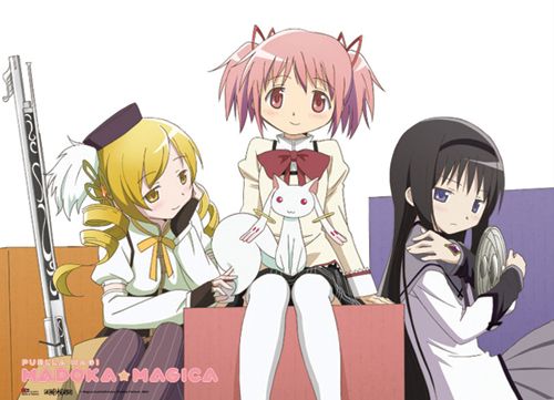 Madoka Magica 3 Girls Fabric Poster