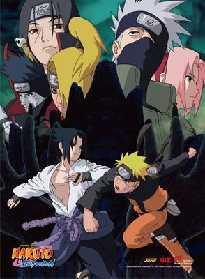 Naruto Shippuden - Naruto V Sasuke Ss Wall Scroll