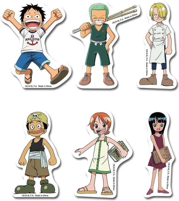 One Piece - Childhood Character Group Die-Cut Sticker Set