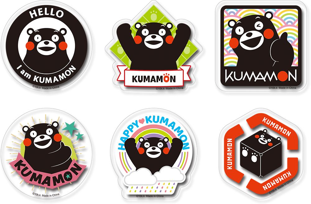 Kumamon - Kumamon Emblems Transparent Die-Cut Sticker Set