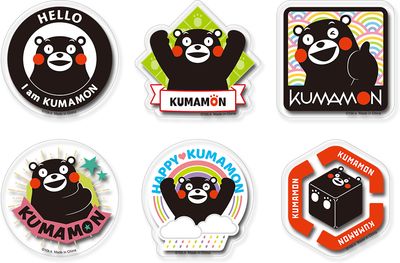 Kumamon - Kumamon Emblems Transparent Die-Cut Sticker Set