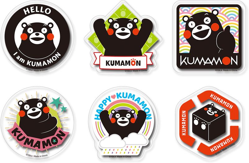 Kumamon - Kumamon Emblems Transparent Die-Cut Sticker Set