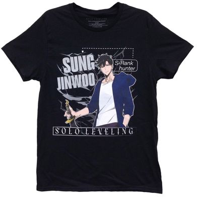 Solo Leveling - Sung Jinwoo Attack Style Black T-Shirt S