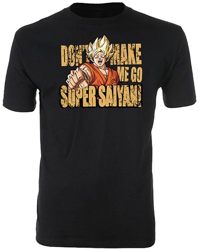 Dragon Ball Super - Don'T Make Me Go Super Saiyan Men'S T-Shirt Xl