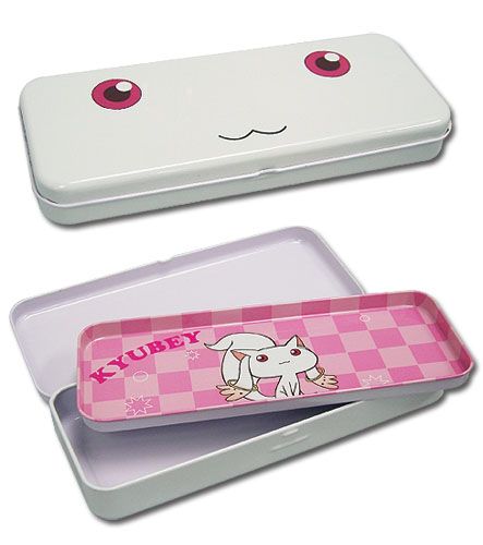 Madoka Magica Kyubey Tin Pencil Case