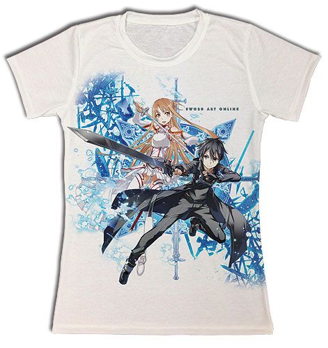 Sword Art Online - Asuna & Kirito Swords Jrs. Sublimated T-Shirt Xl