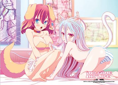 No Game No Life - Dog & Cat Wall Scroll