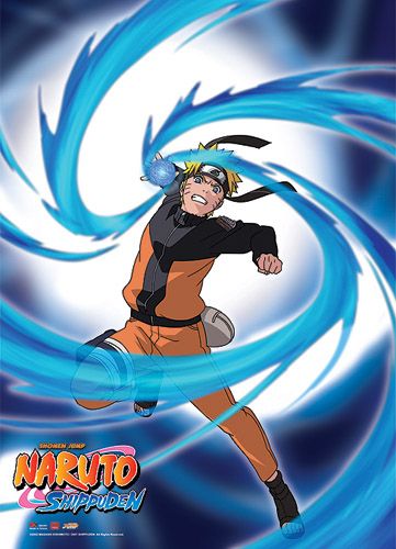 Naruto Shippuden Naruto Rasengan Wall Scroll