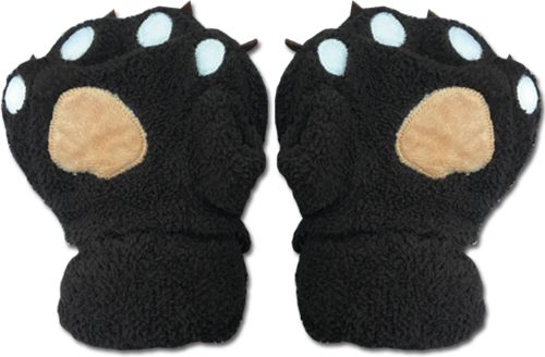 Great Eastern - Gray Paw Fingerless Plush Pr Gloves
