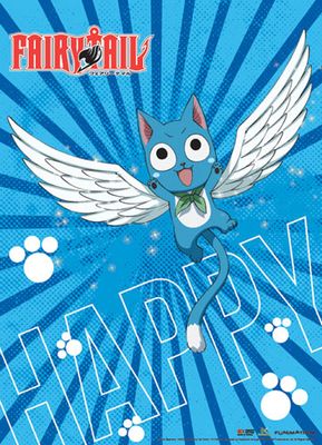 Fairy Tail - Happy Single Shot Wall Scroll