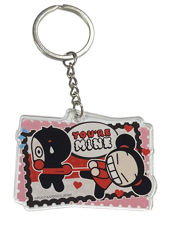 Pucca - You Are Mine Stamp Style Art Acrylic Keychain