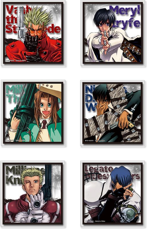 Trigun - Main Characters Transparent Die-Cut Sticker Set