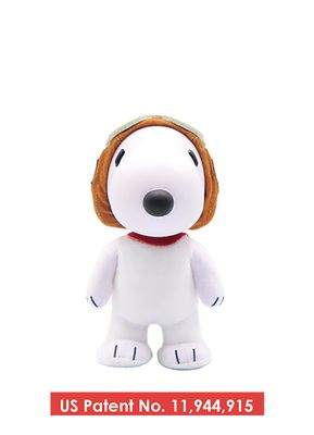 Peanuts - Snoopy Pilot Figurekey Plush 4.5''