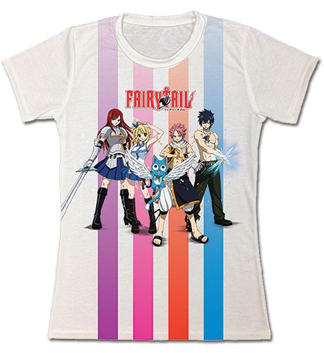 Fairy Tail - Group With Lines Jrs. Sublimation T-Shirt Xxl