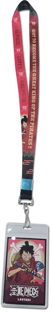 One Piece - Luffy Icon And Verbiage Lanyard