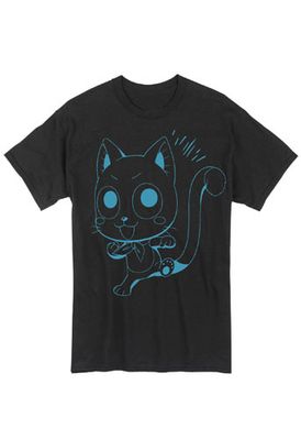 Fairy Tail - Happy Outline Men'S T-Shirt S