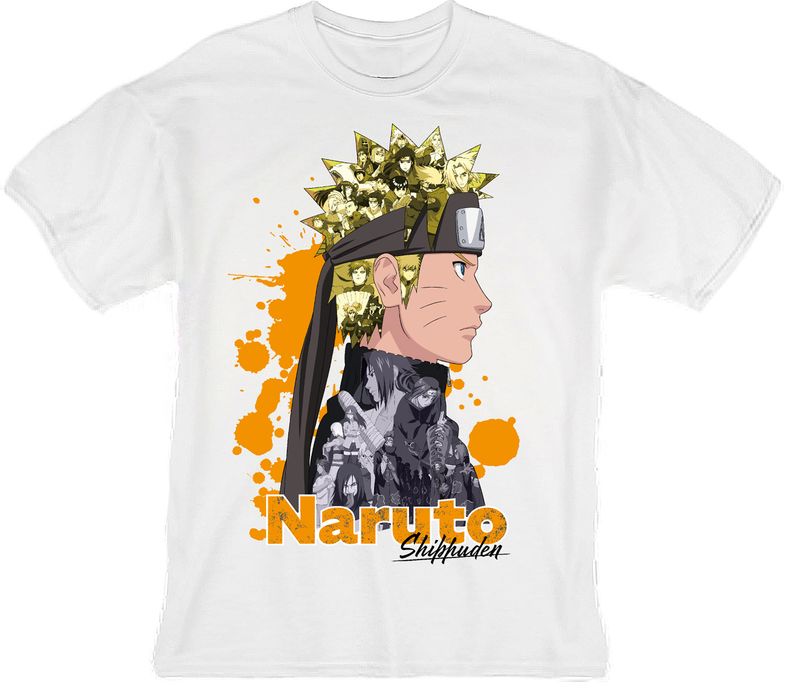 Naruto Shippuden - Naruto & Character Collection White Men'S T-Shirt 2Xl