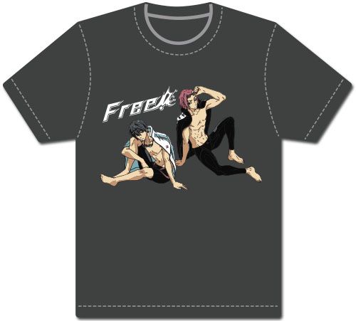 Free - Haruka & Rei Men'S Screen-Print T-Shirt Xl