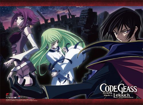 Code Geass - Lelouch & Kallen & Cc Wall Scroll