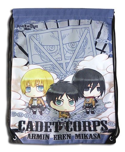 Attack On Titan - Group Purple Drawstring Bag