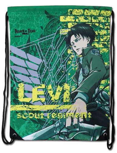 Attack On Titan - Levi Green Drawstring Bag