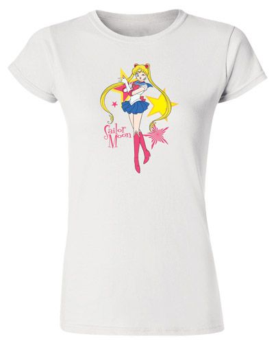 Sailor Moon R - Sailor Moon W/ Stars Screen Print T-Shirt S