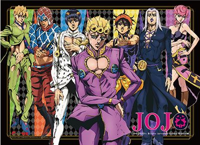 Jojo - S4 Characters Group High-End Wall Scroll