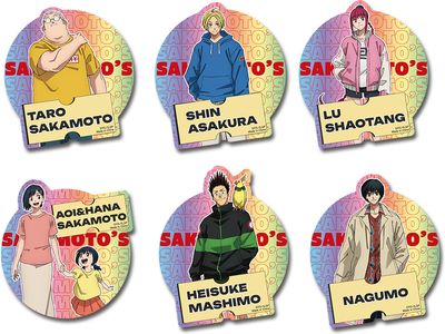 Sakamoto Day - Character Group Holographic Stickers 3.5'' Sakamoto Day - Character Group Holographic Stickers 3.5''