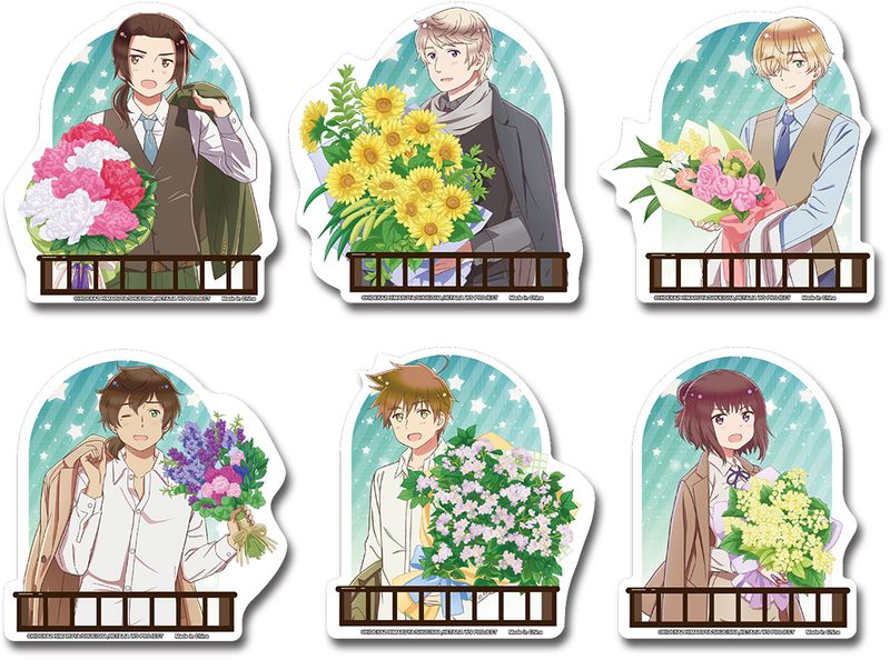 Hetalia World Star S7 - Character Flower Sticker Die-Cut Set 2