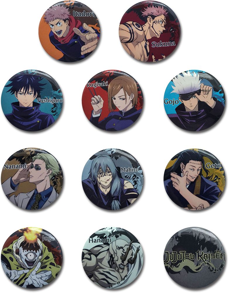 Jujutsu Kaisen - Character Button Set (100Pcs - 11 Styles)