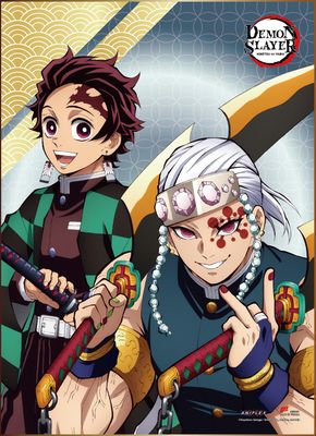 Demon Slayer Tv2 - Entertainment District Arc Tengen Uzui & Tanjiro Kamado #C Wall Scroll