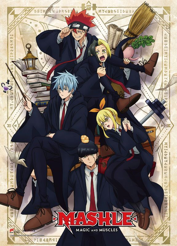 Mashle: Magic And Muscles - Mash Burnedead Carry Everyone Wall Scroll