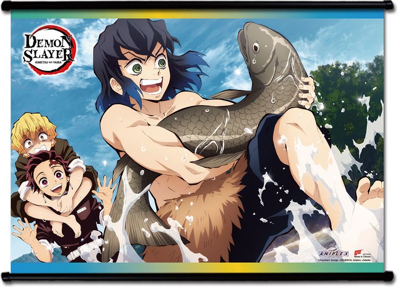 Demon Slayer - Group Inosuke Cat Fish Wall Scroll