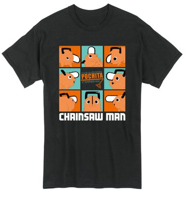 Chainsaw Man - Pochita'S Many Expressions And Angles T-Shirt Xl