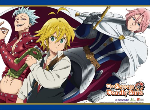 The Seven Deadly Sins - Meliodas, Ban & Golthunder Wall Scroll The Seven Deadly Sins - Meliodas, Ban & Golthunder Wall Scroll