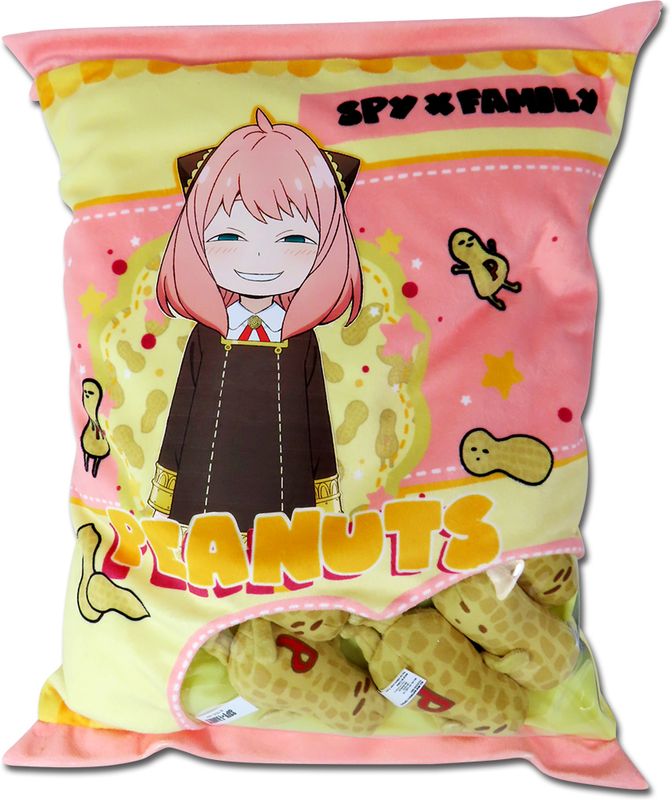 Spy X Family - Anya And Peanuts Cookies Plush Pillow 16''H (6Pcs Peanut Dolls Inside)