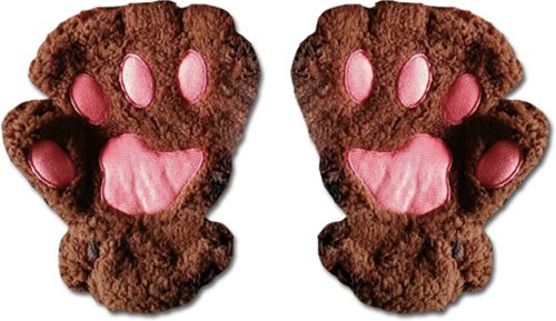 Great Eastern - Dark Brown Fingerless Plush Pr Gloves