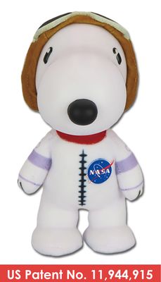 Peanuts - Snoopy White Astronaut Figurekey Plush 4.5''