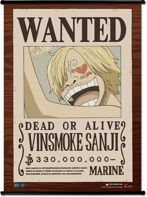 One Piece - Wanted Poster Sanji Wall Scroll